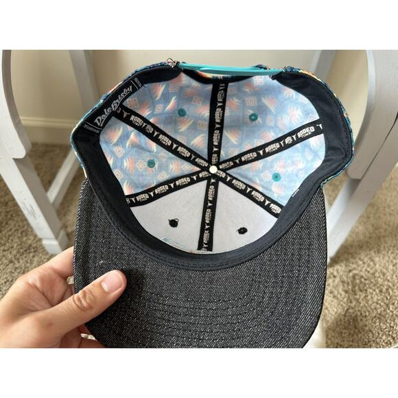 Rodeo Time Hat Dale Brigsby Santa Fe Back Black Denim Front Snapback Free Ship - Picture 5 of 5